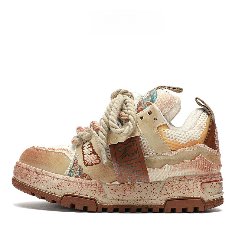 Ruins serija muške i ženske loaferice s debelim potplatom, retro stil