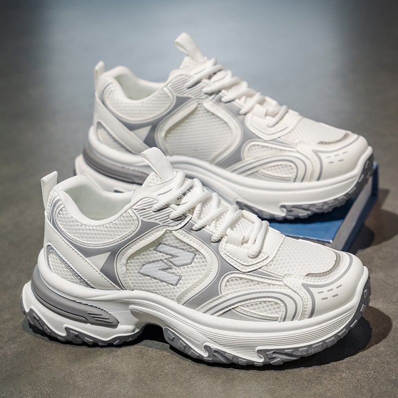 Muške tenisice u stilu dad shoes, s prozračnim mrežastim gornjim dijelom, debela potplat za povećanje visine, casual tenisice