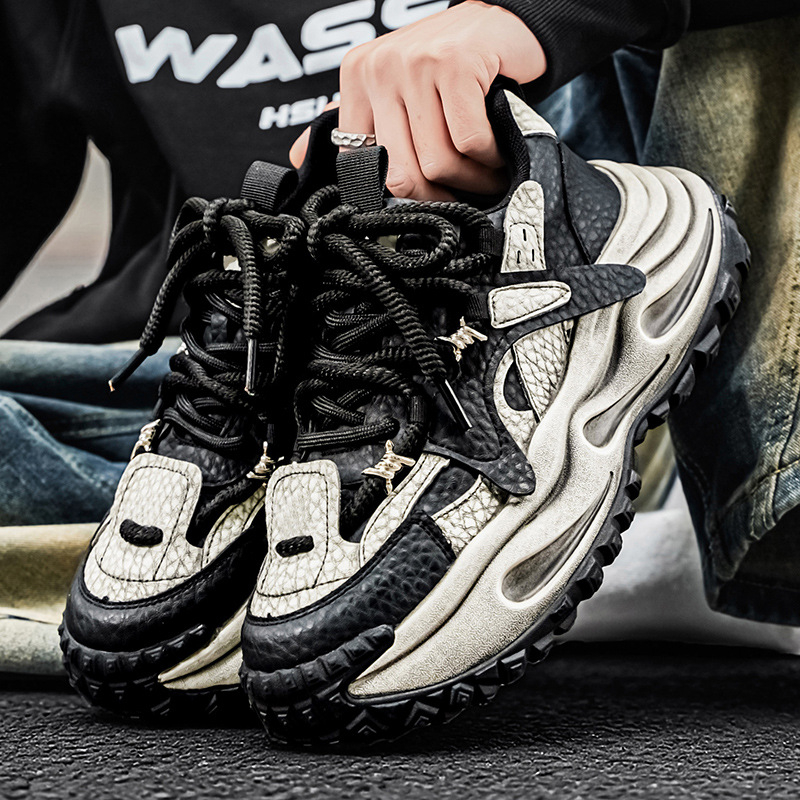 Muške tenisice tip dad sneakers s debelim potplatom za povećanje visine, korejskog stila, ulične tenisice za trčanje