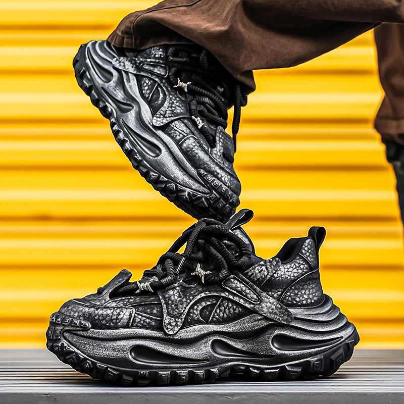 Muške tenisice tip dad sneakers s debelim potplatom za povećanje visine, korejskog stila, ulične tenisice za trčanje