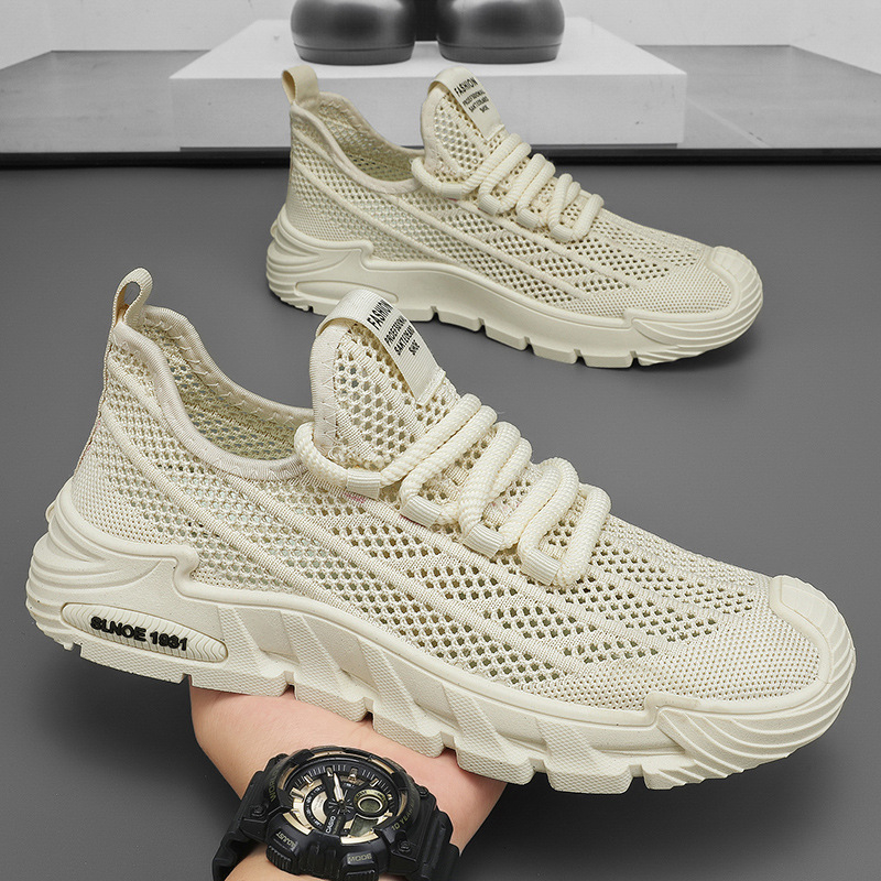 Muške kokos tenisice – ljeto, prozračne mrežaste, protuklizne, Flyknit stil, Dad Shoes