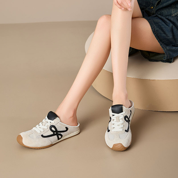 Ženske cipele od prave kože s zatvorenim prstom, slip-on, udobne svakodnevne cipele