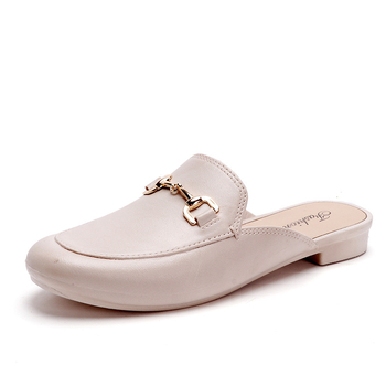Pantofi damă de vară cu deget închis, loaferi casual slip-on, căptușeală din piele