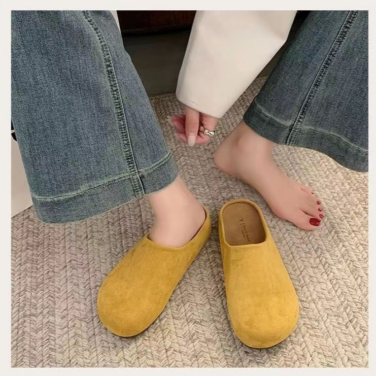 Ženske cipele s zatvorenim prstom u Birkenstock stilu, slip-on, debela potplat za povećanje visine – proljeće 2026, udobne ravne cipele
