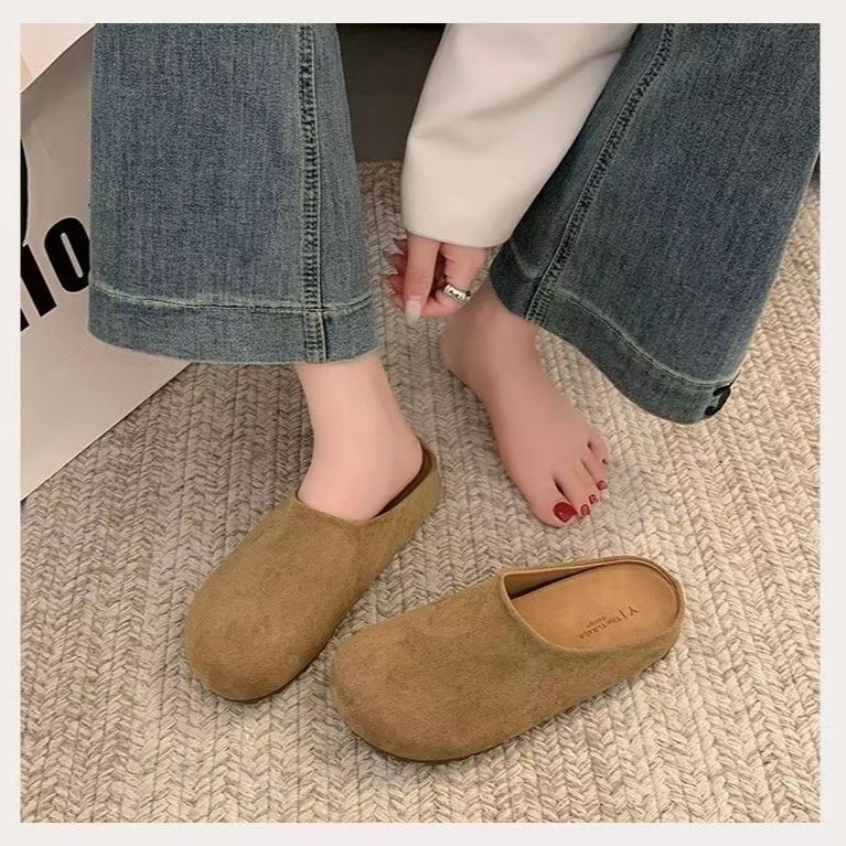 Ženske cipele s zatvorenim prstom u Birkenstock stilu, slip-on, debela potplat za povećanje visine – proljeće 2026, udobne ravne cipele