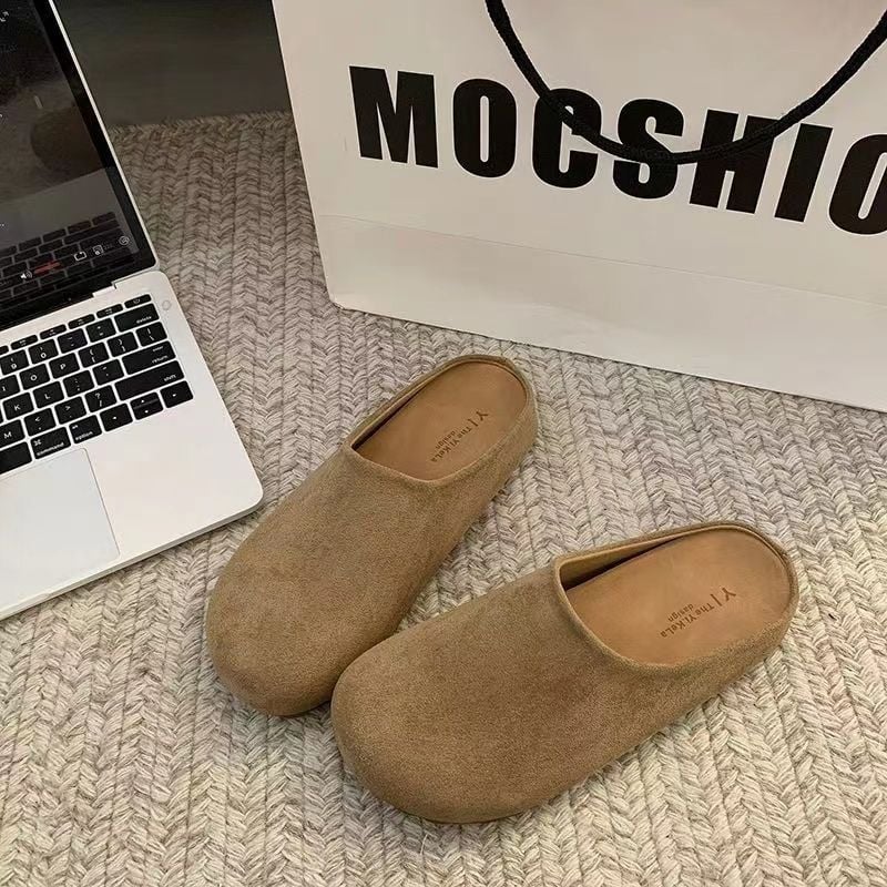 Ženske cipele s zatvorenim prstom u Birkenstock stilu, slip-on, debela potplat za povećanje visine – proljeće 2026, udobne ravne cipele