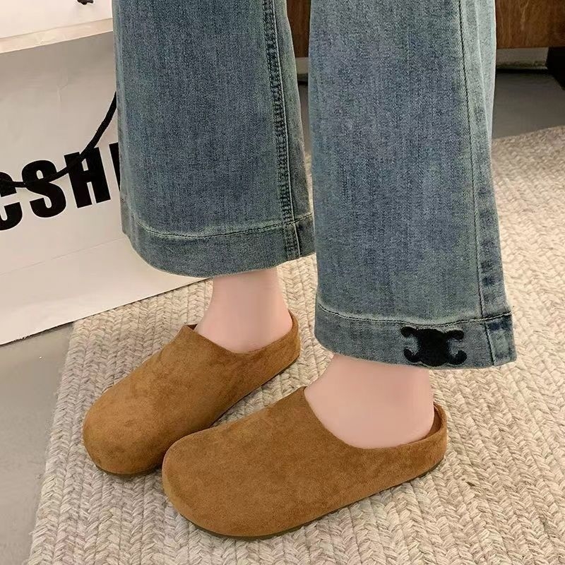 Ženske cipele s zatvorenim prstom u Birkenstock stilu, slip-on, debela potplat za povećanje visine – proljeće 2026, udobne ravne cipele