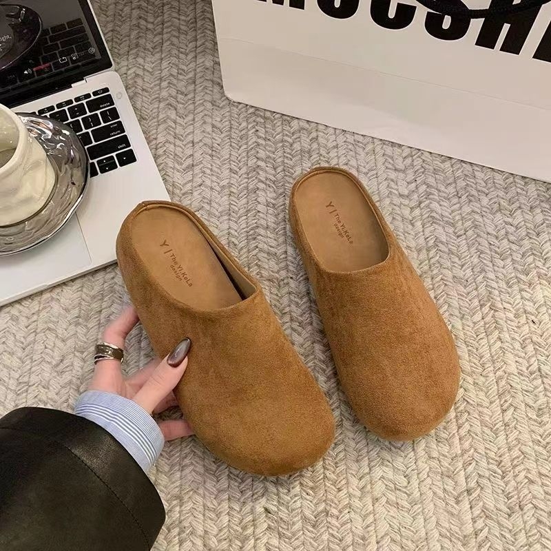 Ženske cipele s zatvorenim prstom u Birkenstock stilu, slip-on, debela potplat za povećanje visine – proljeće 2026, udobne ravne cipele