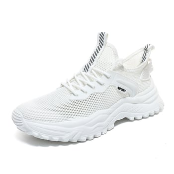 2025 muške mrežaste tenisice, prozračne i lagane, otporne na miris, sportsko- casual tenisice za trčanje, stil dad sneakers