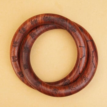 Narukvica od drveta jujube s križem i nebeskim tekstovima i tabu znakovima, Yin-Yang simbol, taoistički artefakt, stil Zhang Zhi Shun, polu-rukna izrada, prilagodba