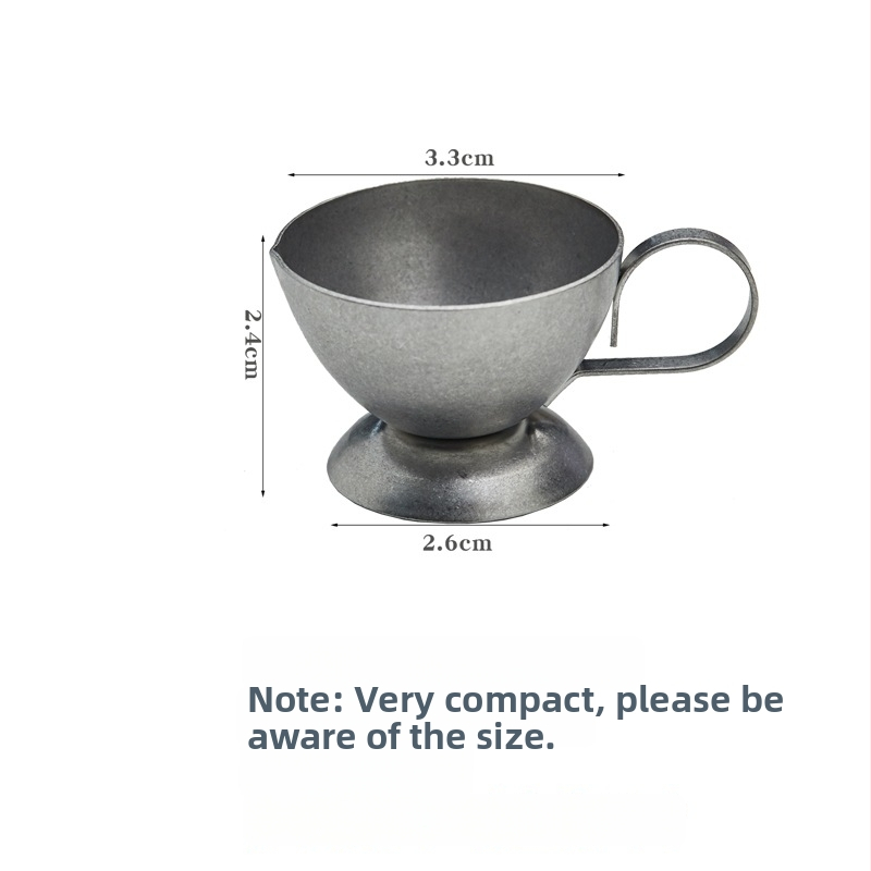 Mini mliečny pohár pre kaviareň z nehrdzavejúcej ocele 304, objem 10 ml, pohár na latte art