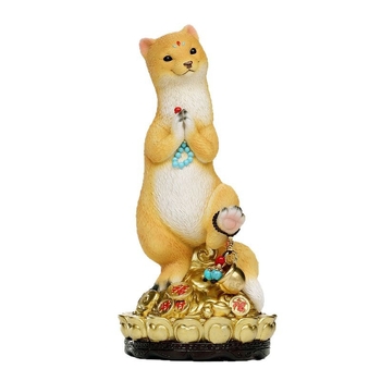 Реалистична фигура Weasel за храмов олтар и домашно светилище, 9-инчов настолен украшение