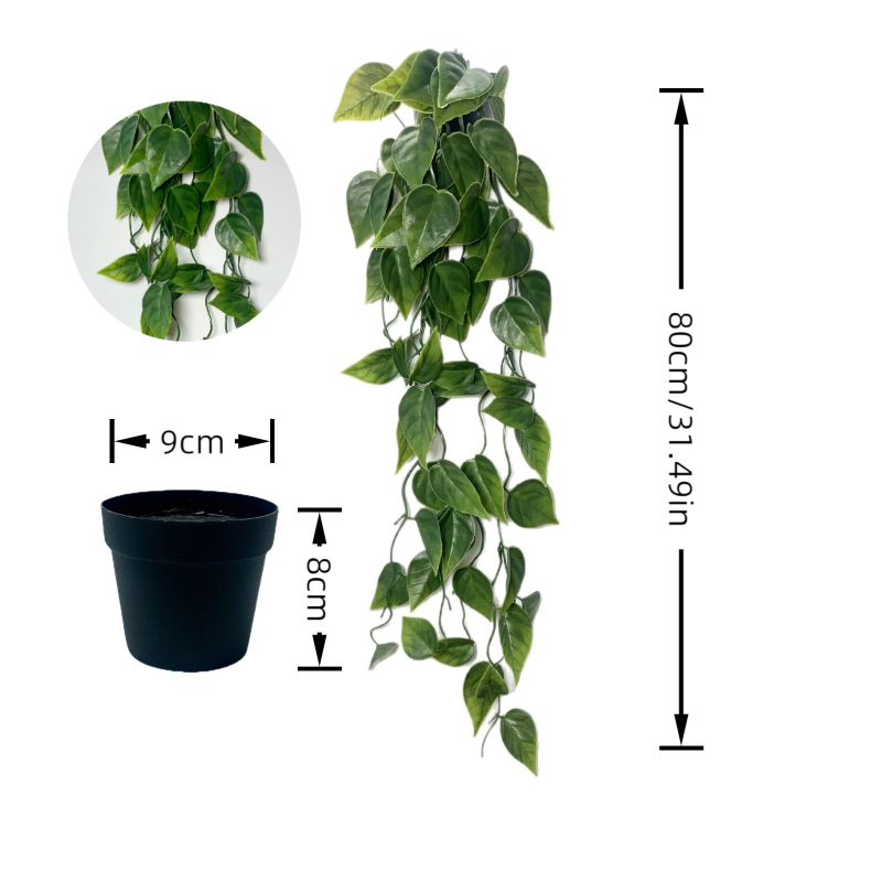 Изкуствени pothos, листа Turtle-Back Monstera и евкалиптови клонки в букет за домашна декорация