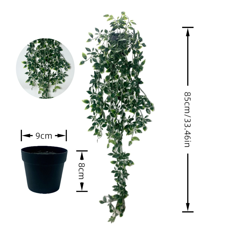 Изкуствени pothos, листа Turtle-Back Monstera и евкалиптови клонки в букет за домашна декорация