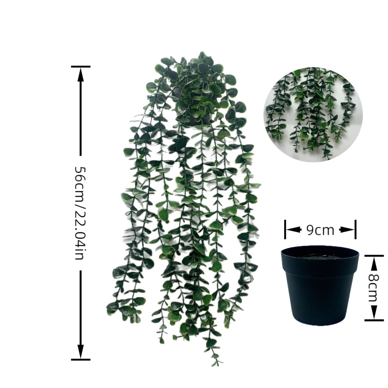 Изкуствени pothos, листа Turtle-Back Monstera и евкалиптови клонки в букет за домашна декорация
