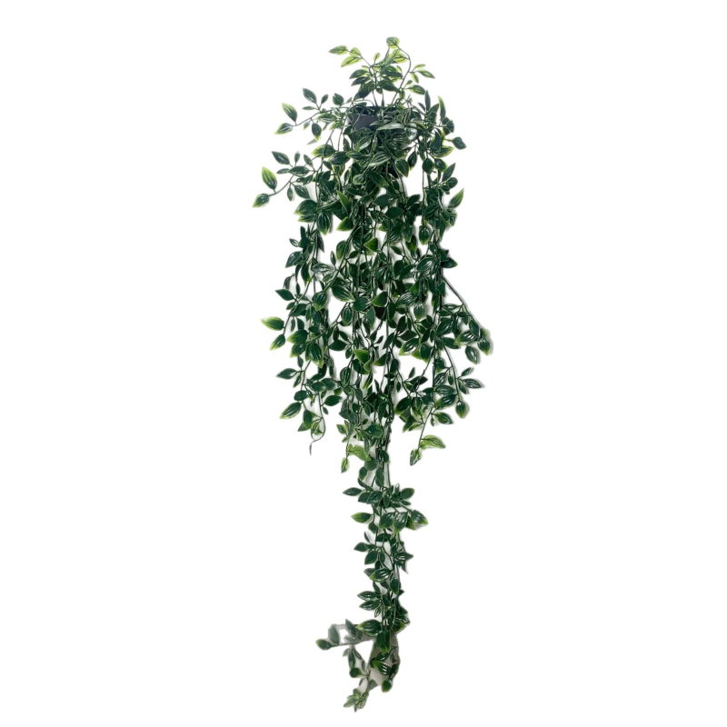 Изкуствени pothos, листа Turtle-Back Monstera и евкалиптови клонки в букет за домашна декорация