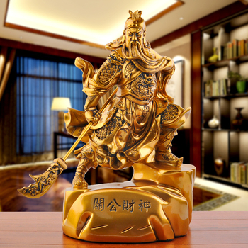 Статуя Guan Yu и Богът на богатството за домашен декор и поклонение