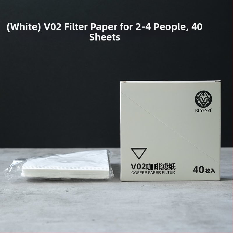 Filtračný papier na kávu V60, kužeľový filter na kávu, 100 kusov, biela, bez zápachu, typ 02