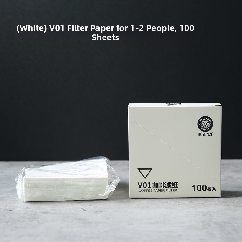 Filtračný papier na kávu V60, kužeľový filter na kávu, 100 kusov, biela, bez zápachu, typ 02