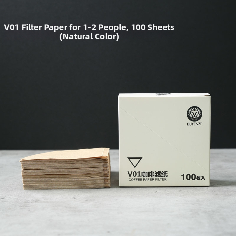 Filtračný papier na kávu V60, kužeľový filter na kávu, 100 kusov, biela, bez zápachu, typ 02