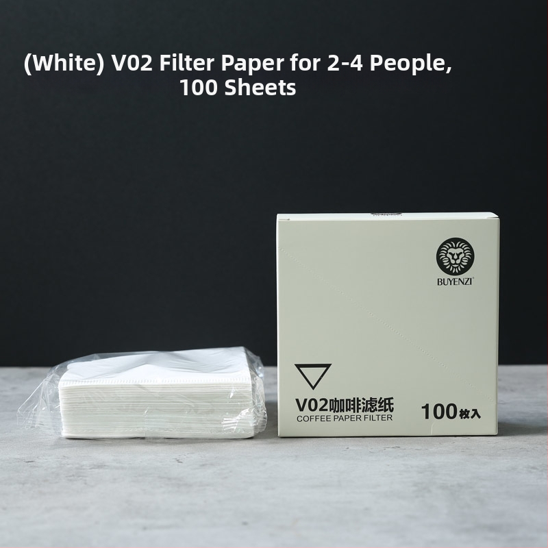 Filtračný papier na kávu V60, kužeľový filter na kávu, 100 kusov, biela, bez zápachu, typ 02