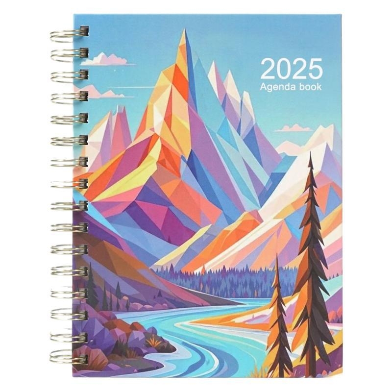 Planer za 2025, mjesečni planer, A5 spiralni blok, 168 stranica