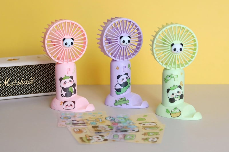 USB портативен вентилатор Panda, ръчен за бюро и студентско общежитие – компактно подарък
