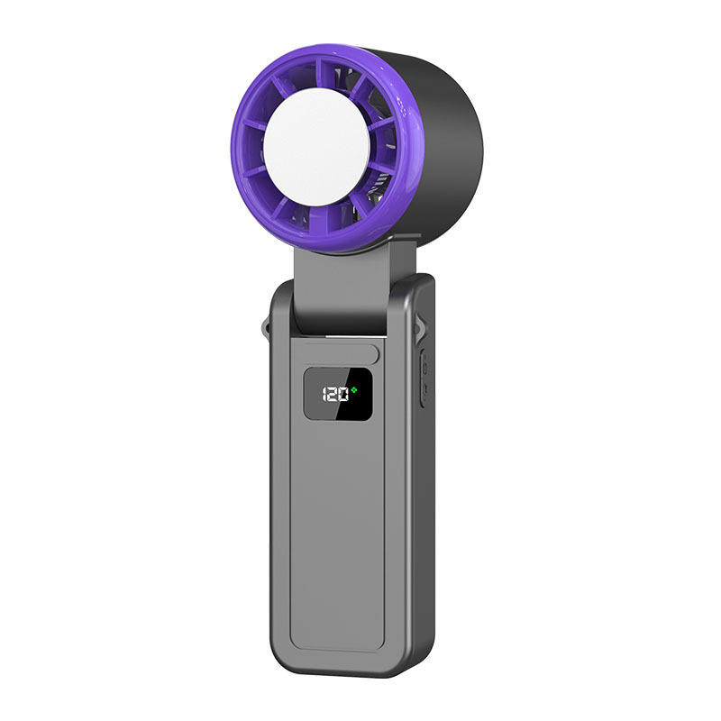 2025 високоскоростен вентилатор за охлаждане с лед, ръчен, сгъваем, 100 настройки на скоростта за външно ползване