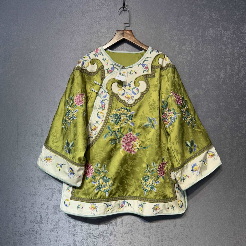 Ženska Hanfu jakna u novom kineskom stilu, bogata izvezom i ukrasnim gumbima, dijagonalni rever, Tang stil karirana vanjska jakna, jesen 2025