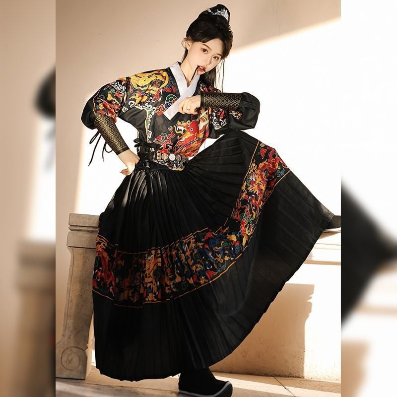 Hanfu kostim dinastije Ming za muškarce i žene, vintage izvezeni gardni outfit, etnički stil