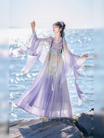 Ženski Hanfu u Tang stilu, dvo-dijelni set s izvezom Butterfly Feather, svakodnevna odjeća za proljeće i ljeto
