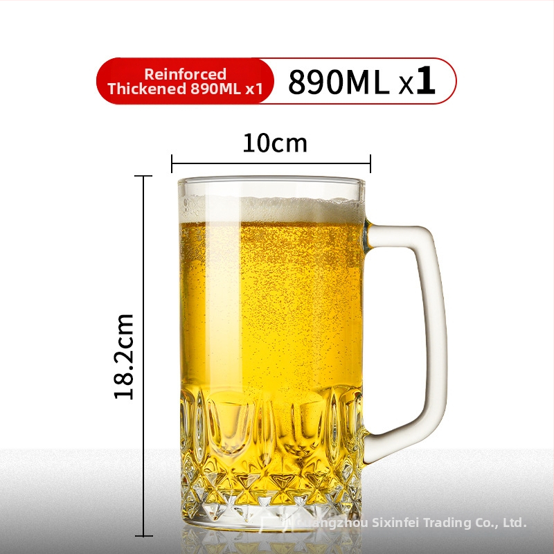 Obrovská pivná krigľa s logom, objem 1000 ml