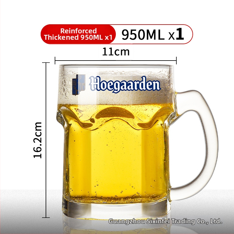 Obrovská pivná krigľa s logom, objem 1000 ml