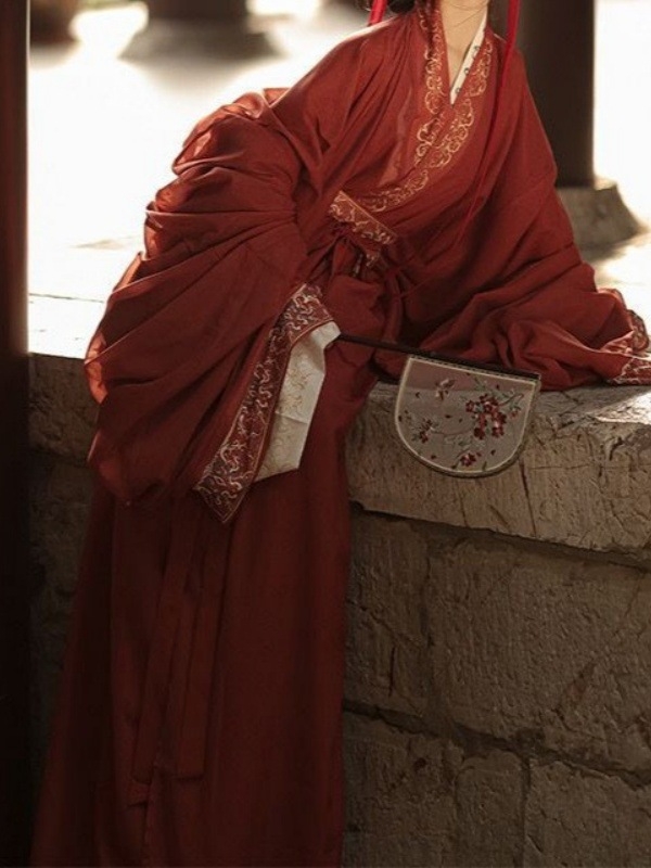 Ženska Hanfu haljina iz doba Ratnih država, s križnim ovratnikom i ravnim rubom, s dugim repom, palatni stil za ples, drevni kostim
