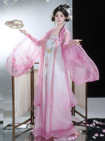 Hanfu za žene, 2025 nova linija, Tang stil Hezi suknja s vezom, eteričan izgled, geometrijski uzorci, ljetna svakodnevna odjeća