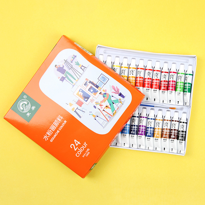 Gouache set 12 boja za početnike – kutija za skiciranje