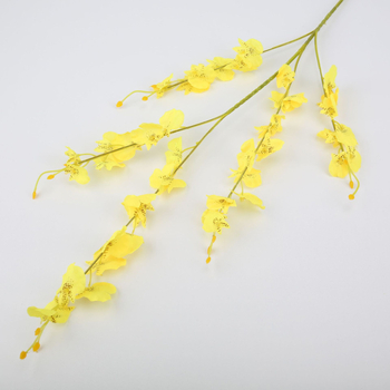 Изкуствен букет от копринени цветя: танцуваща орхидея Phalaenopsis, декоративна композиция за сватби и фотосесии, височина 30–100 cm