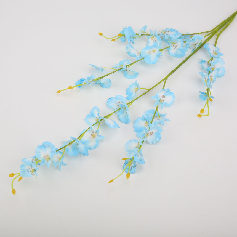 Изкуствен букет от копринени цветя: танцуваща орхидея Phalaenopsis, декоративна композиция за сватби и фотосесии, височина 30–100 cm