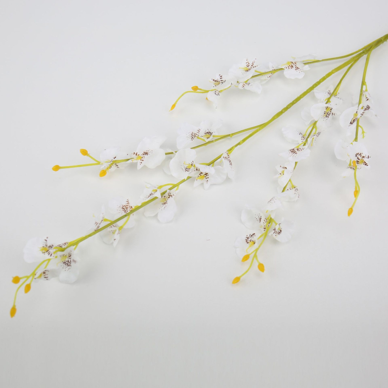 Изкуствен букет от копринени цветя: танцуваща орхидея Phalaenopsis, декоративна композиция за сватби и фотосесии, височина 30–100 cm