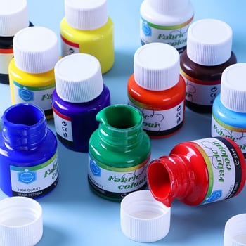 12 boja, 25 ml tekstilnih pigmenata za djecu – akrilni tekstilni pigmenti za kinesko slikanje, DIY umjetničke potrepštine, vodootporne i UV-otporne
