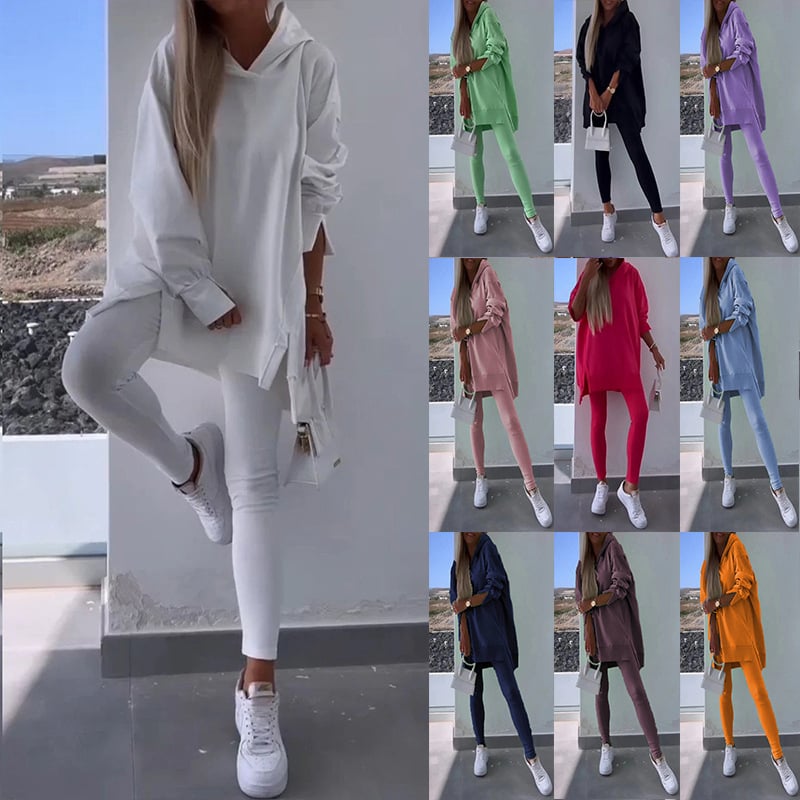 2026 Ženski dvodijelni set: hoodica s kapuljom i tajice, sportski casual
