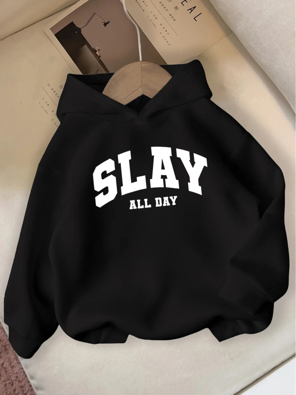 Ženski hoodie za zimu, udoban stil, duge rukave, s naglašenim natpisom