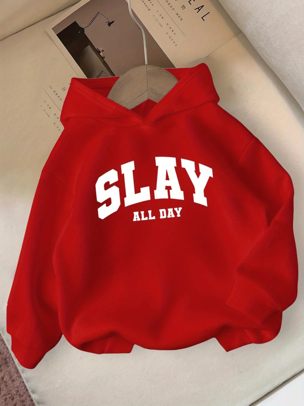 Ženski hoodie za zimu, udoban stil, duge rukave, s naglašenim natpisom
