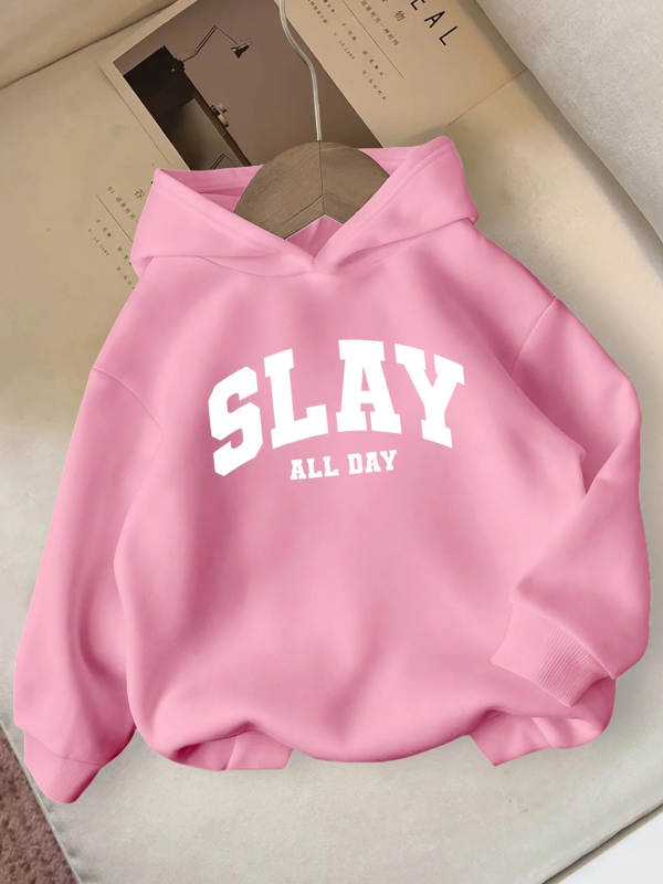 Ženski hoodie za zimu, udoban stil, duge rukave, s naglašenim natpisom