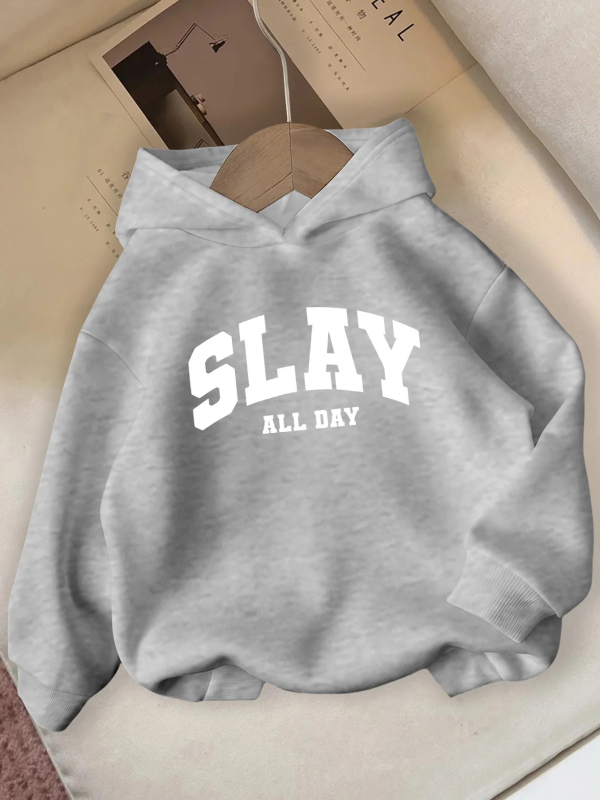 Ženski hoodie za zimu, udoban stil, duge rukave, s naglašenim natpisom