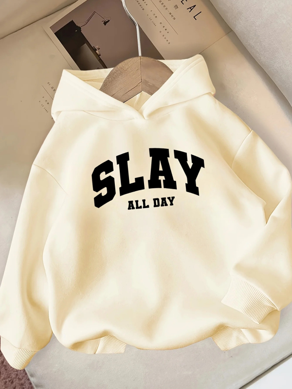 Ženski hoodie za zimu, udoban stil, duge rukave, s naglašenim natpisom