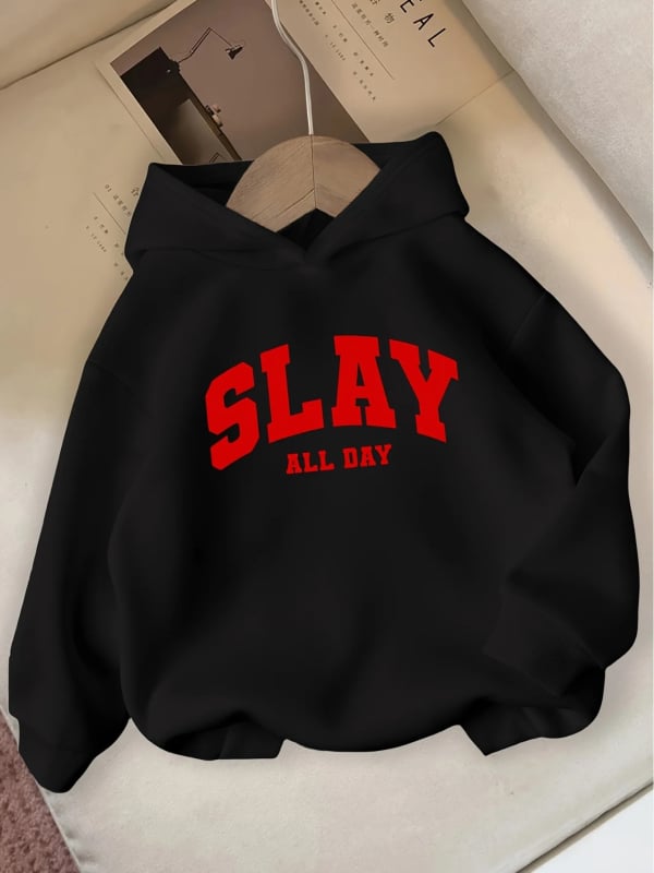 Ženski hoodie za zimu, udoban stil, duge rukave, s naglašenim natpisom