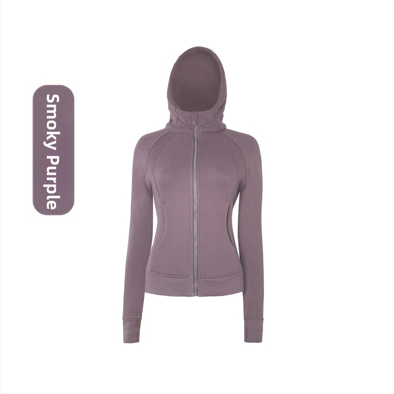 Luqilulu Női téli fleece béléses kapucnis pulóver – karcsú szabás, kültéri sportokra és jóga
