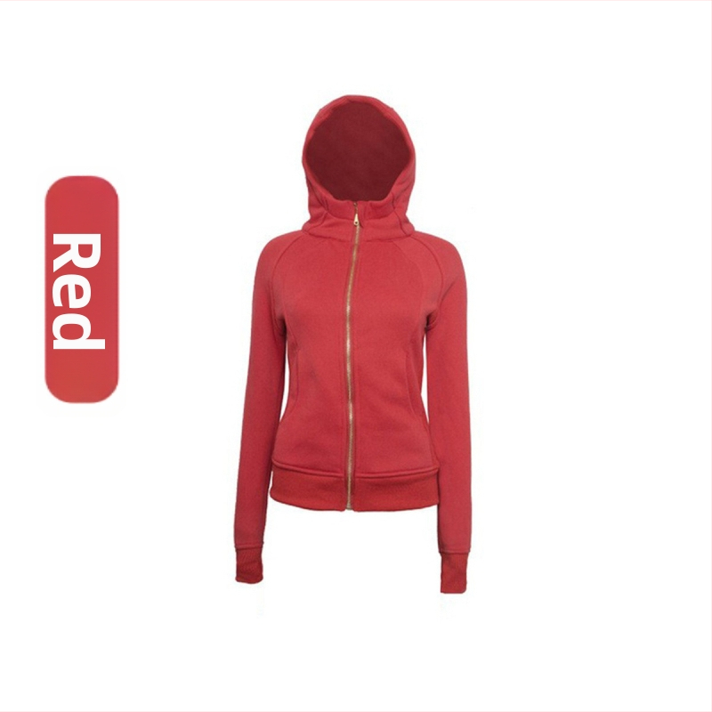 Luqilulu Női téli fleece béléses kapucnis pulóver – karcsú szabás, kültéri sportokra és jóga