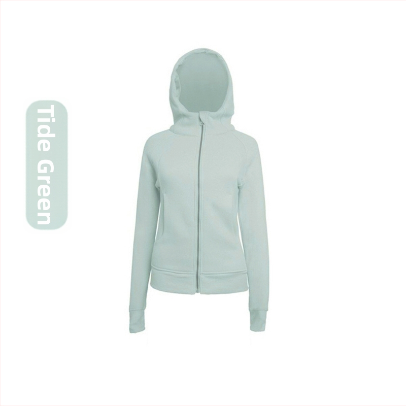 Luqilulu Női téli fleece béléses kapucnis pulóver – karcsú szabás, kültéri sportokra és jóga